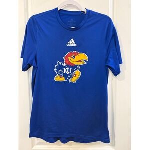 Adidas Kansas Jayhawks Creator Tee Mens Medium Royal Blue NCAA Graphic T-Shirt